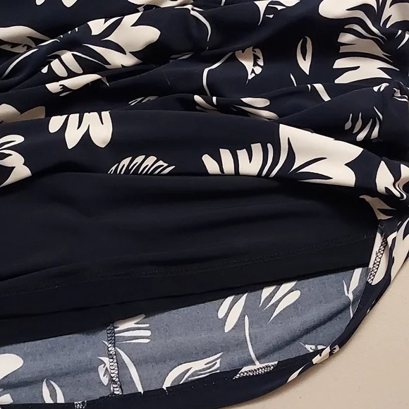 Lauren Ralph Lauren Dress Navy Blue and White Sleeveless Sheath - Picture 7 of 10